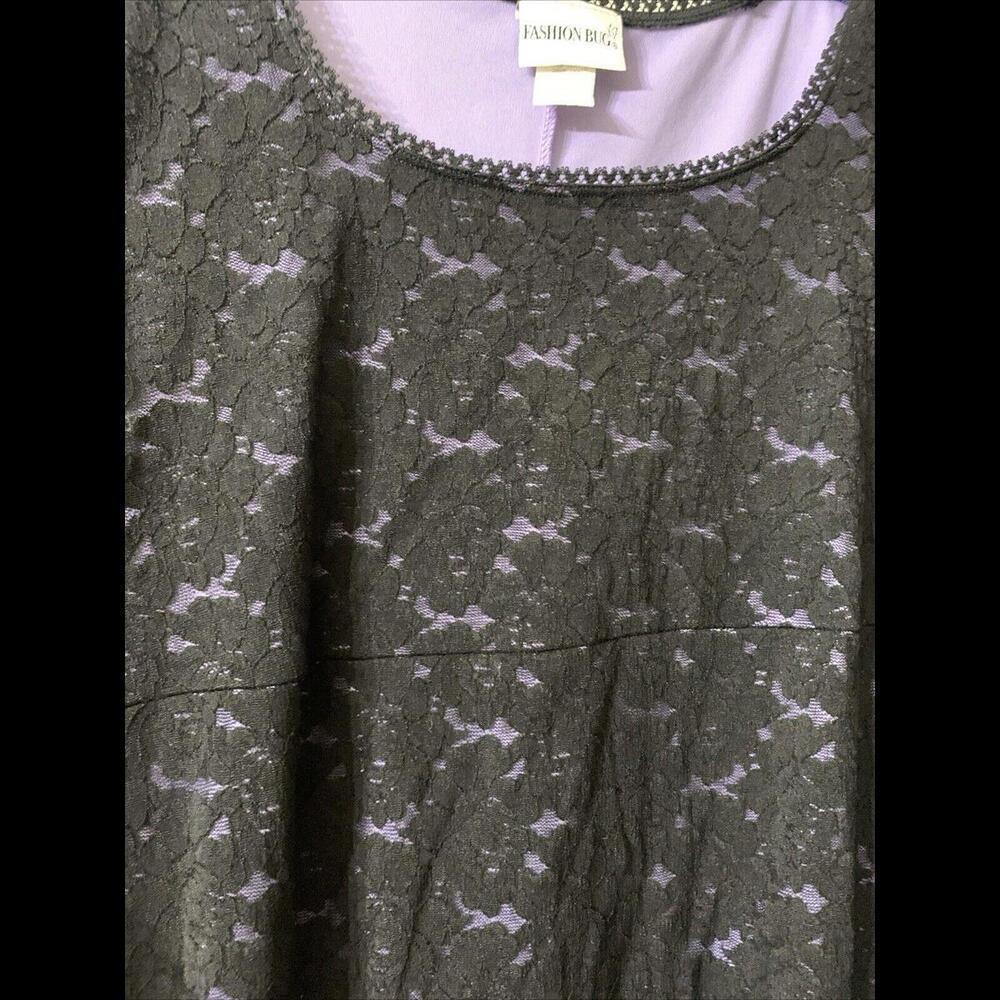 VTG y2k black Purple lace coquette goth fairy bodycon grunge midi dress Sz 18/20 - Picture 4 of 10